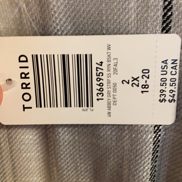 Torrid grey short sleeve top - Picture 3 of 3